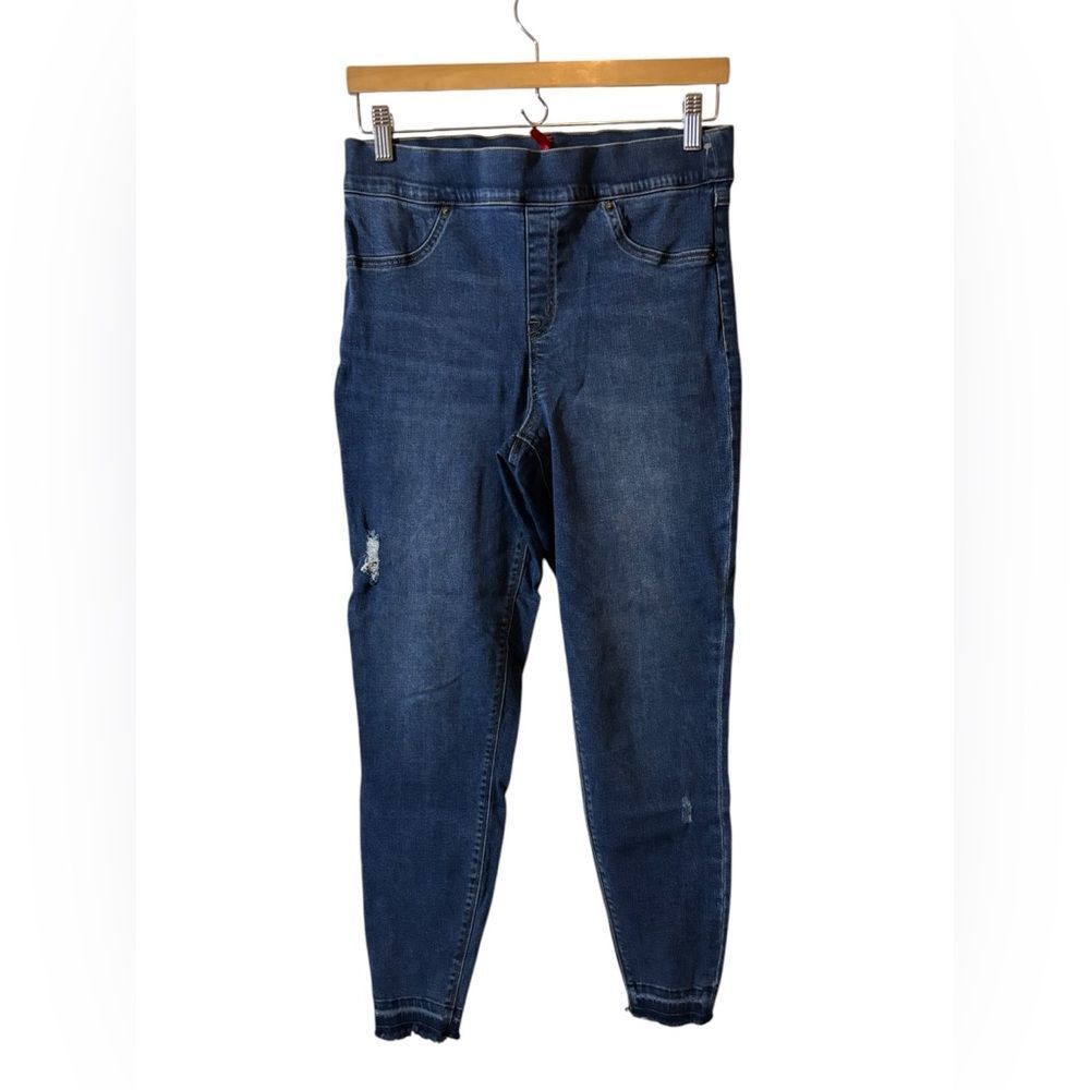 SPANX denim pull-on large blue jeans